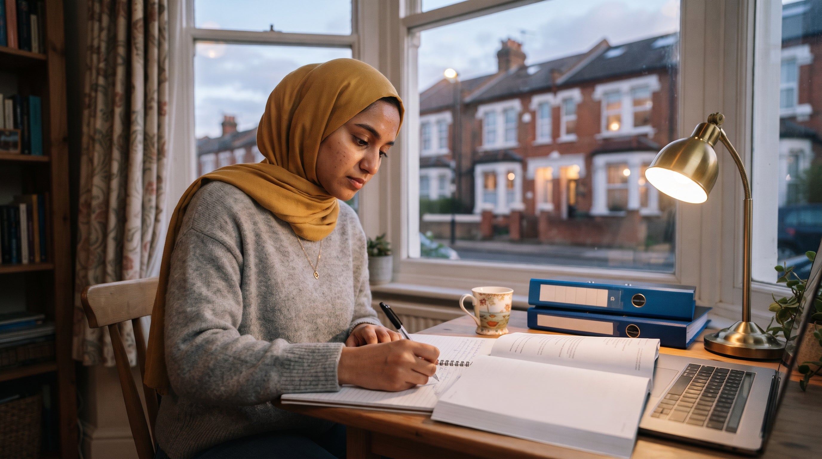 Graduate studying CLC Level 4 Land Law at home on the way to becoming a conveyancer