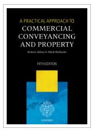 A Practical Approach to Commercial Conveyancing and Property